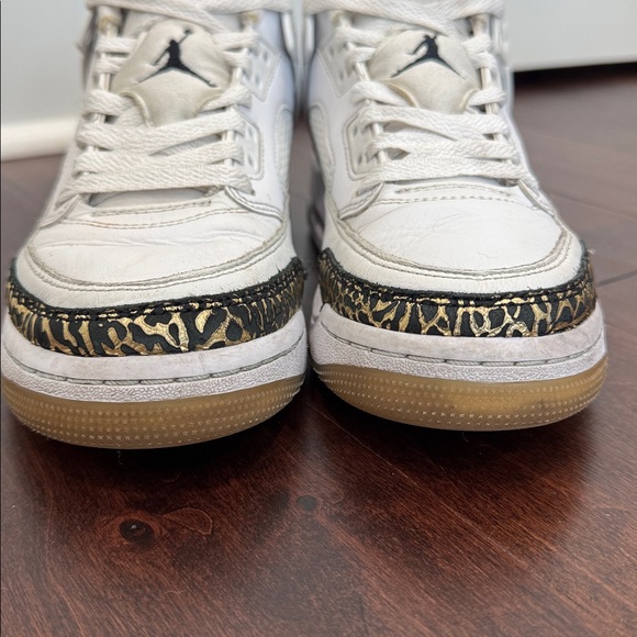 Jordan Spizike Low White Metallic Gold Shoes Sneakers sz 6.5 Youth Brooklyn 40a - Picture 8 of 16